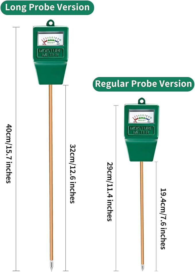 Soil Moisture Meter, Long Probe Plant Hygrometer Moisture Sensor Plant Water - Image 6