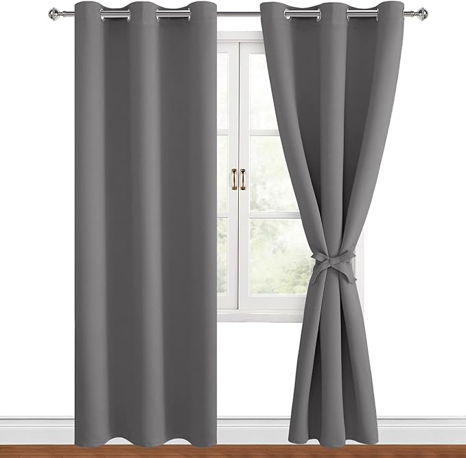 Hiasan Blackout Curtains for Bedroom and Living Room, Light Blocking, Noise by Hiasan