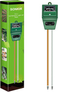 SONKIR Soil pH Meter, MS02 3-in-1 Soil Moisture/Light/pH Tester Gardening Tool by SONKIR