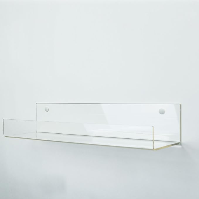 HUJI Clear Invisible Contemporary Floating Acrylic Shelf Display Bookshelf - Image 3