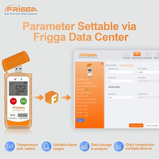Frigga M2D 10Pack Reusable Temperature Data Logger Multi-Use USB Digital - Image 2