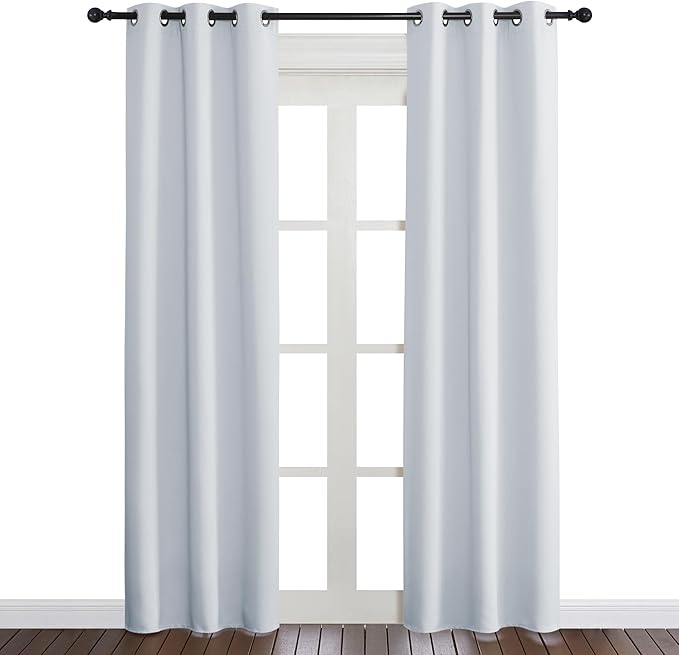 NICETOWN Cloud Grey Window Curtain and Drape, 1 Panel, 34 by 84, Easy Care by NICETOWN