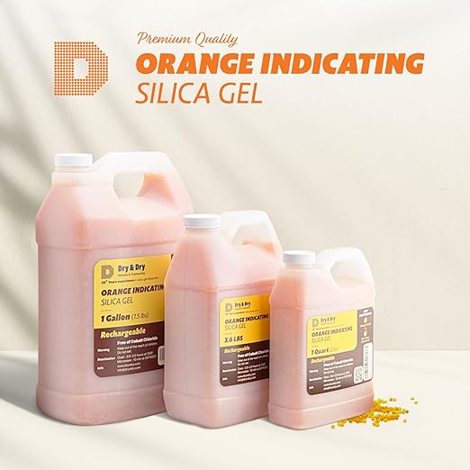 "Dry & Dry" Premium Orange Indicating Silica Gel Desiccant Beads - Image 2