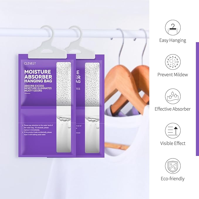 CLEVAST Moisture Absorbers Packets 10 Pack, Dehumidifier Bags - Image 6