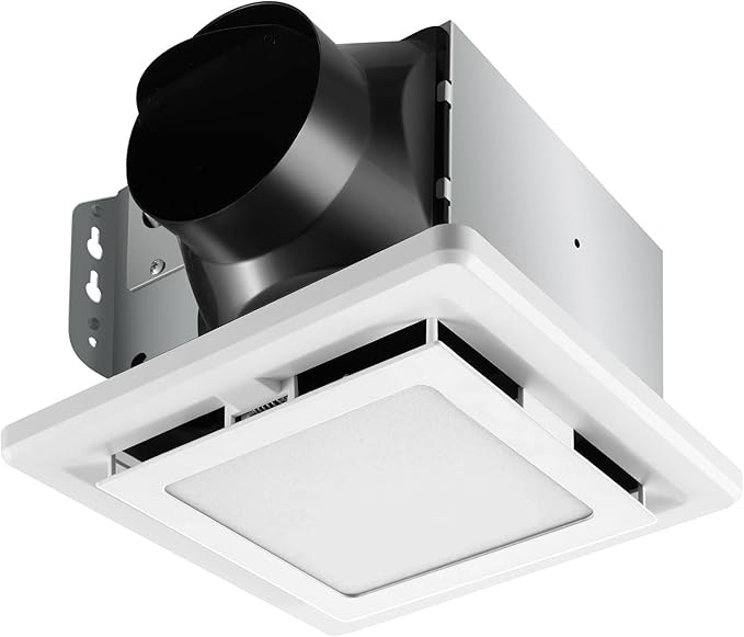 Bathroom Exhaust Fan with Light 110 CFM Quiet 6500K 800LM Household Ventilation - Image 8