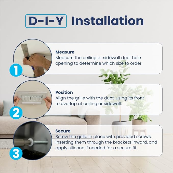 12x12 Aluminum 4-Way Air Flow HVAC Vent Cover Wall Ceiling Register - Image 8