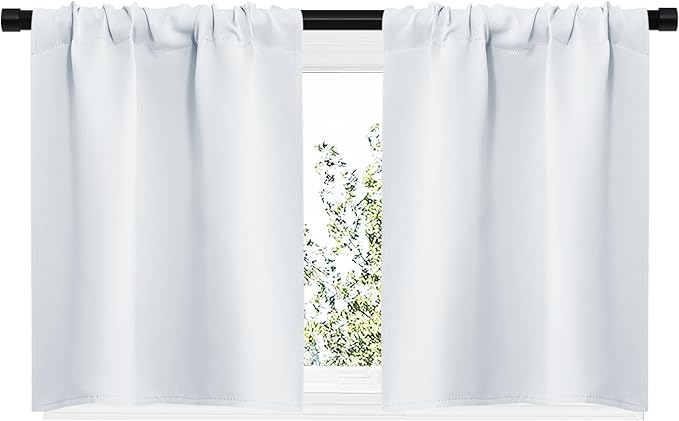 NICETOWN Greyish White Window Curtain Panels - Image 2