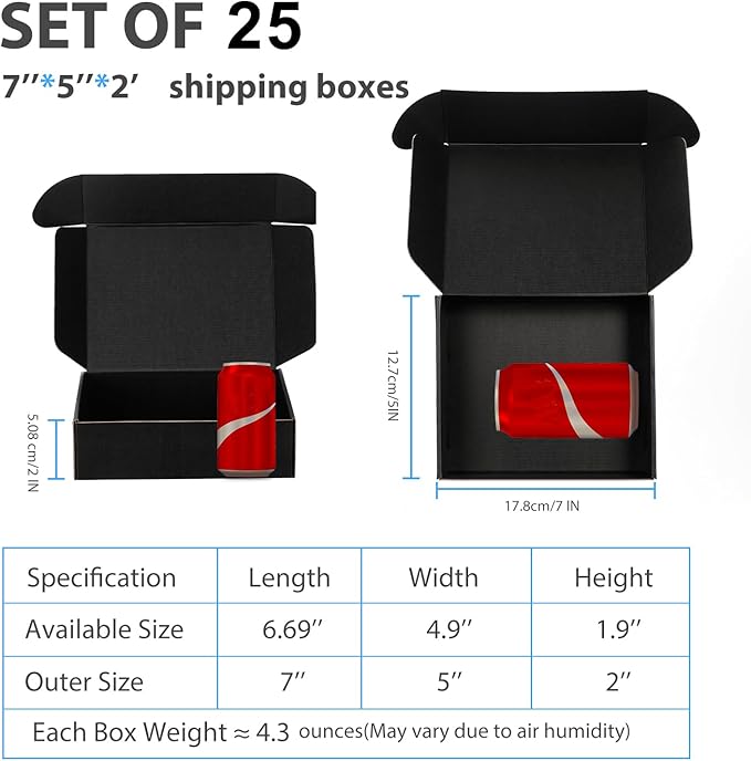 Small Shipping Boxes 7x5x2 Inch - Image 2