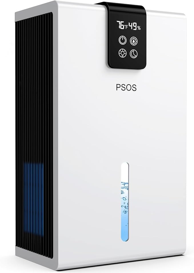 Dehumidifier, Dehumidifiers for Home, 98 OZ Water Tank, Quiet Dehumidifier for by PSOS