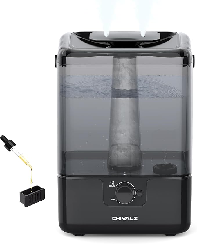 CHIVALZ Humidifiers for Bedroom Large Room Home, 6L Cool Mist Humidifier for by CHIVALZ