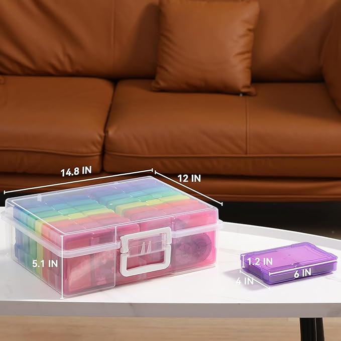 novelinks Transparent 4" x 6" Photo Organizers and Photo Storage Box - Image 2