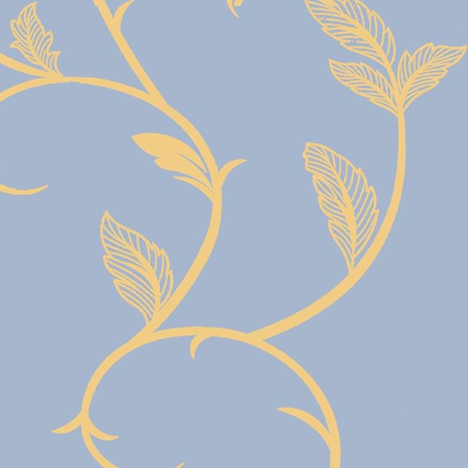 BUHUA Blackout Curtains Gold Foil Print Flower Vine Grommet Drapes, Room - Image 8