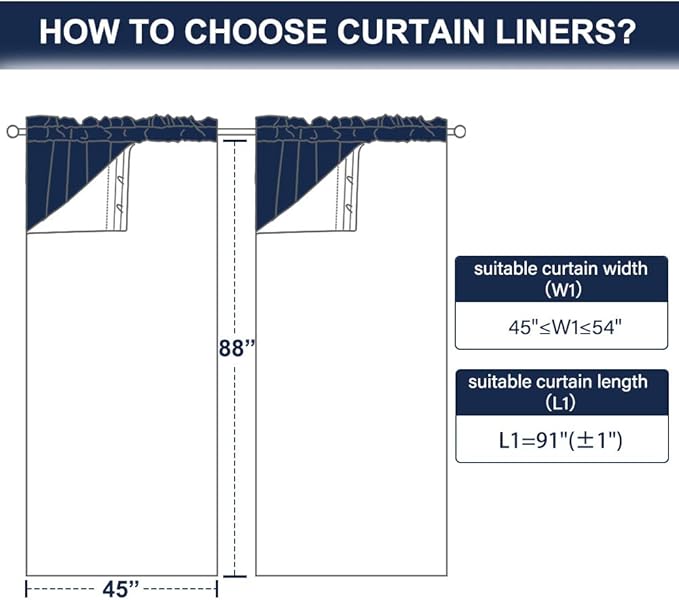 NICETOWN Blackout Curtain Liners - Image 6