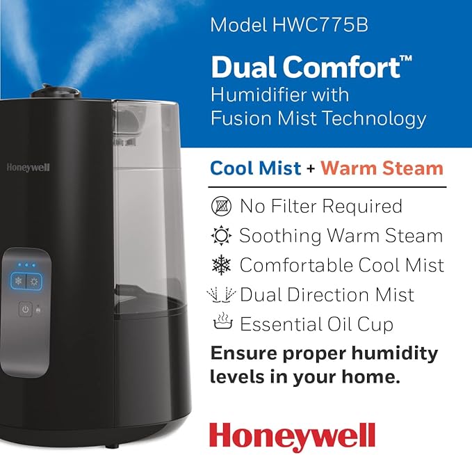 Honeywell Dual Comfort Cool + Warm Mist humidifier. Humidifier - Image 9