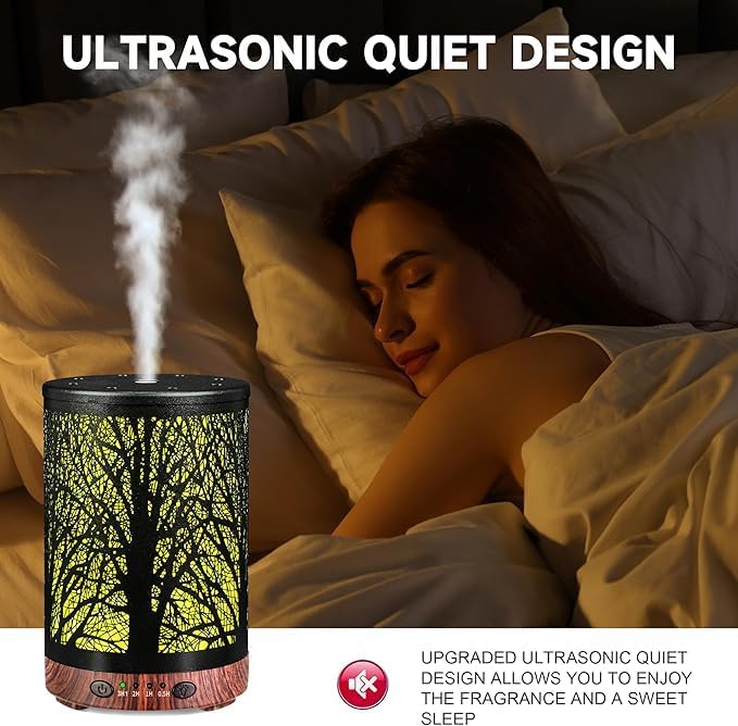 Oil Diffuser with Essential Oils Set, Aromatherapy Diffuser with 7 Color Lights - Image 5