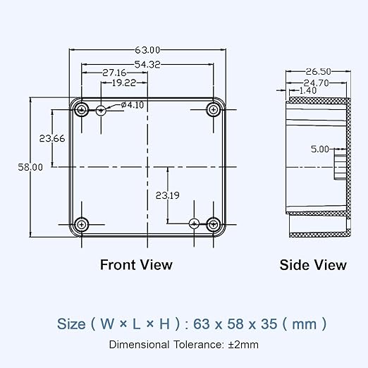 LeMotech Junction Box with Clear Cover IP65 Waterproof Project Box Dustproof - Image 8