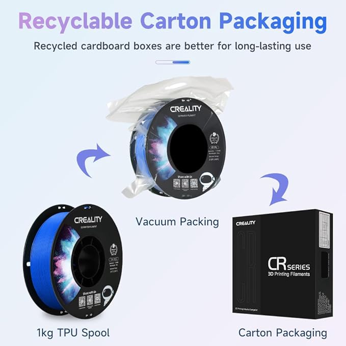 Official Creality TPU Filament, Flexible 3D Printer Filament 1.75mm, 95A Shore - Image 6