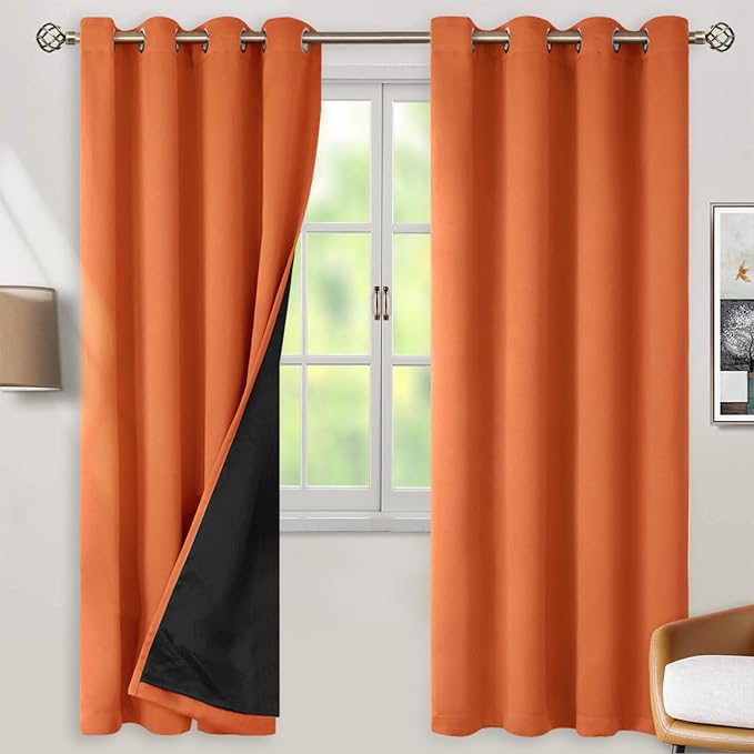 BGment Thermal Insulated 100% Blackout Curtains 72 Inch Length 2 Panels by BGment