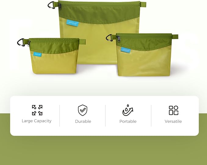 pack all Water-resistant Material Zipper Pouch, Mesh Zipper Bag - Image 7