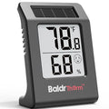 BaldrTherm Humidity Meter Hygrometer, Solar-Powered Room Thermometer Indoor by BaldrTherm