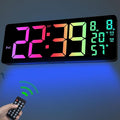 JoFomp 17.3" Large Digital Wall Clock, LED Digital Clock Large Display by JoFomp