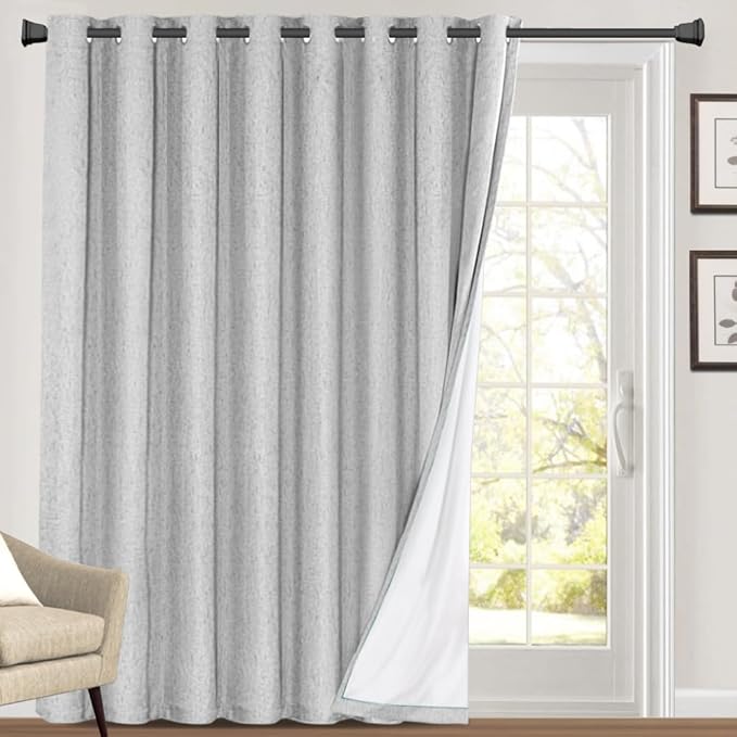 PrinceDeco Blackout Curtains 84 Inches Long Extra Wide Thermal Insulated by PrinceDeco