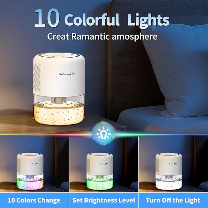 44oz Small Dehumidifier for Home Auto-Off Quiet Portable Dehumidifier - Image 5
