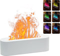 Essential Oil Air Diffuser Flame Colorful Water Vapor Fire Fireplace Humidifier by Rican