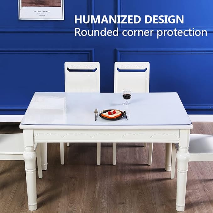 19x63" Clear Vinyl PVC Office Writing Desk Protector Mat Table Protector Cover - Image 3