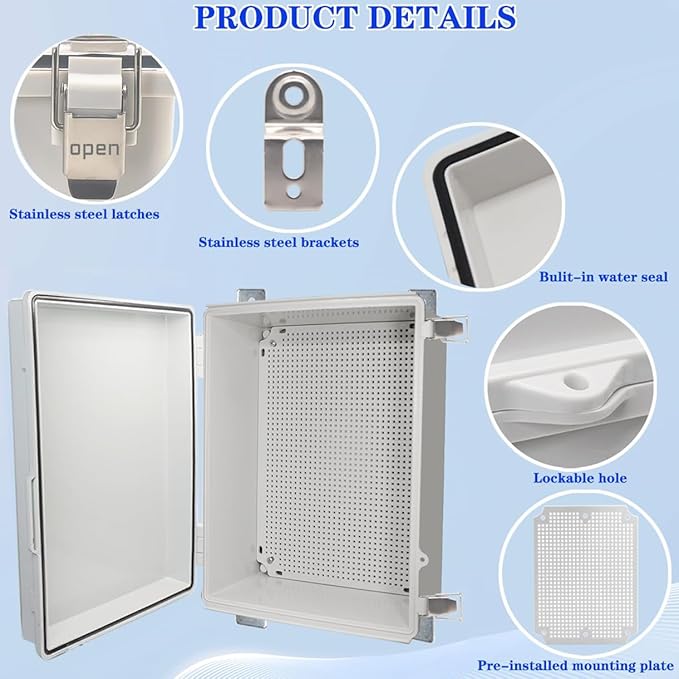 Waterproof Outdoor Electrical Box Junction Box Weatherproof IP67 ABS Plastic - Image 3
