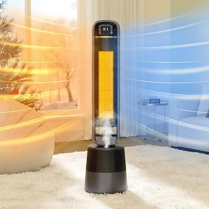 Auertech 35" Space Heater and Fan Combo, 1500W Tower Heater by Auertech