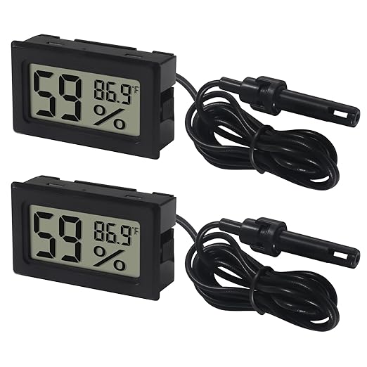 2 Pack Mini Digital Thermometer Hygrometer by DWEII