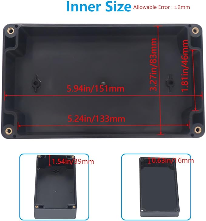 Outdoor Waterproof Junction Box IP67 Project Box ABS Black Electrical Boxes - Image 5