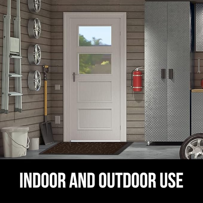 GORILLA GRIP 100% Waterproof All-Season WeatherMax Doormat, US Designed Natural - Image 10
