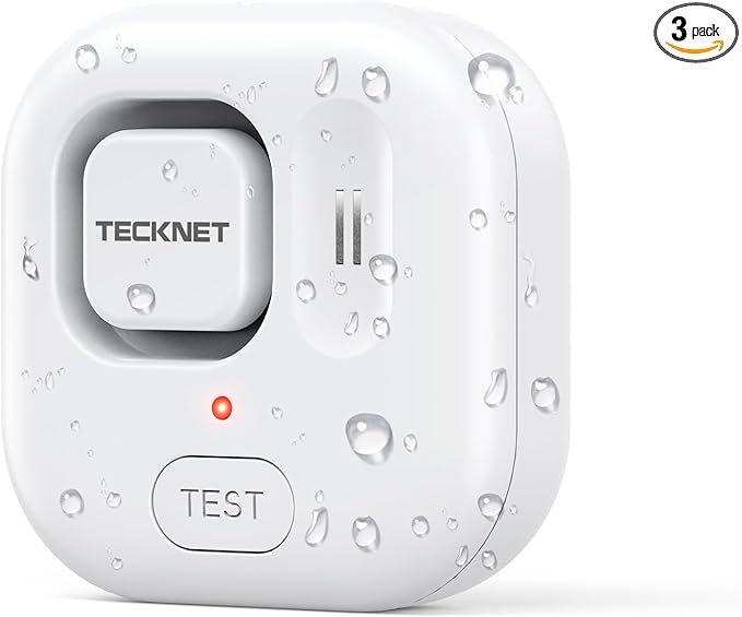 TECKNET Water Leak Detectors for Home, 120dB Water Sensor Alarm Leak Detector by Tecknet