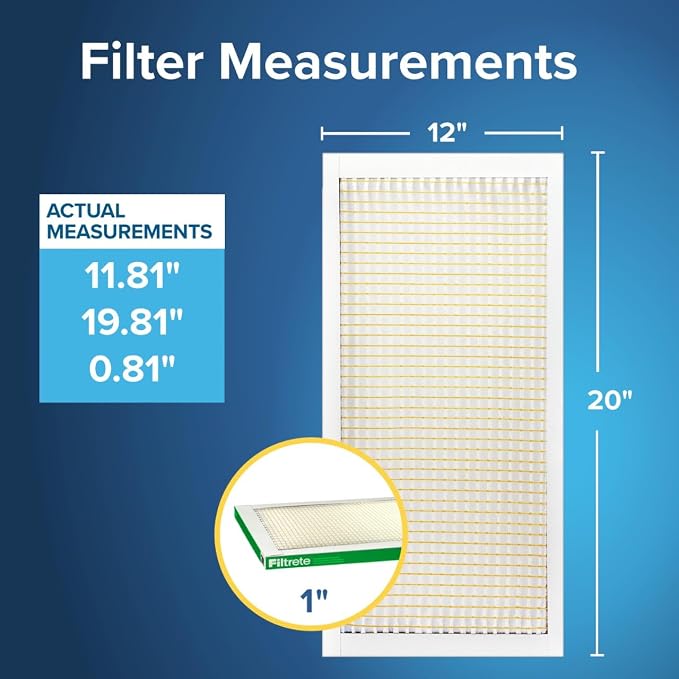 Filtrete 12x20x1 AC Furnace Air Filter, MPR 700, MERV 8, Tough on Pollen - Image 2