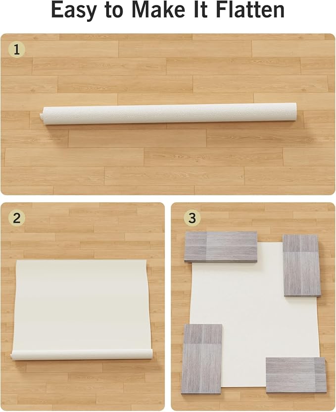 Beige Vinyl Floor Mat for Home, Under Dining Room Table - Image 4