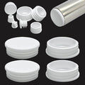2-3/8" Plastic Hole Plugs White -Round Chair Leg Caps, Flush Mount Pipe Plugs by EASYEAH