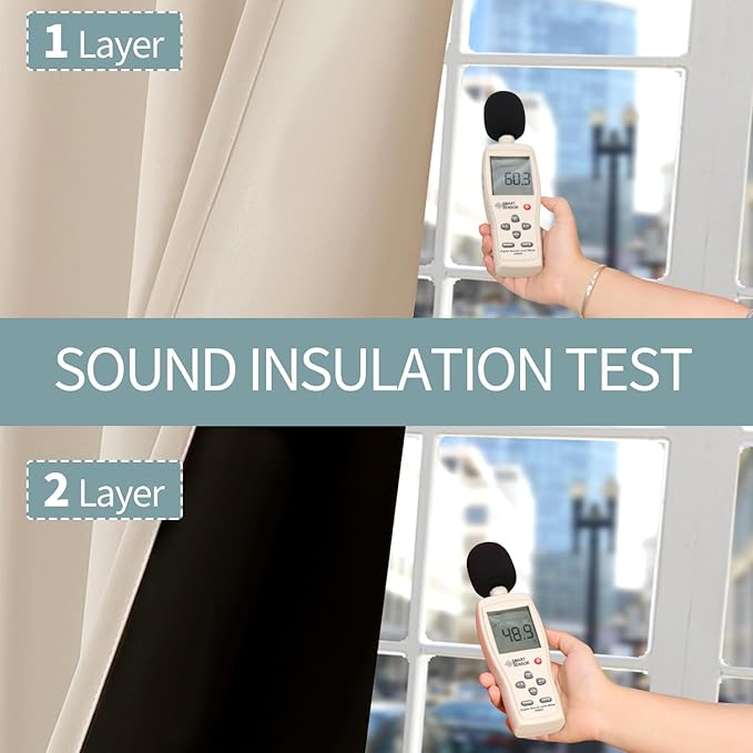 BGment Blackout Curtains for Bedroom 63 Inch Length, Thermal Insulated Full - Image 8