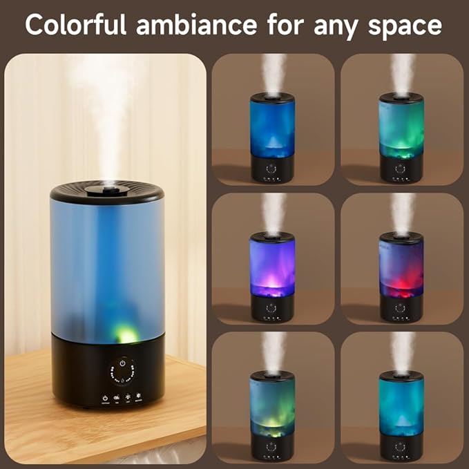 Humidifiers for Bedroom, 3.2L Quiet Ultrasonic Cool Mist Humidifier - Image 2
