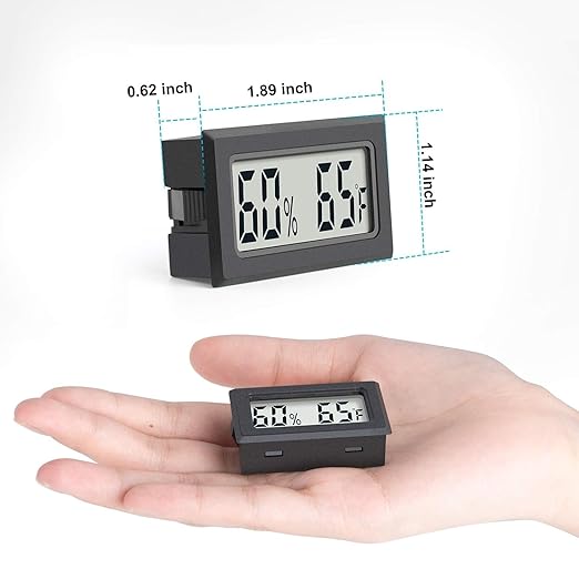 6 Pack Mini Indoor Temperature Humidity Meter Gauge Thermometer Hygrometer LCD - Image 5