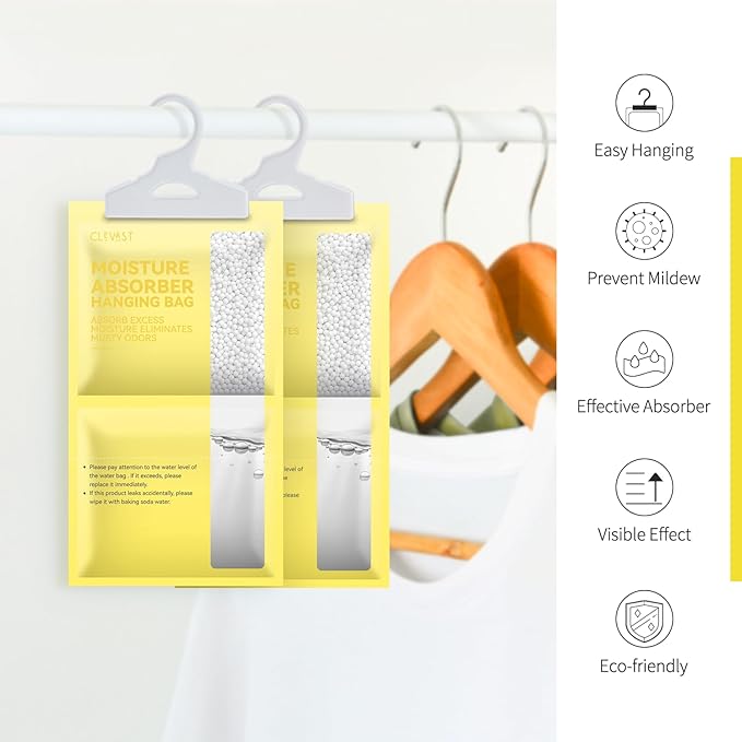 CLEVAST Moisture Absorbers Packets 10 Pack, Dehumidifier Bags - Image 4