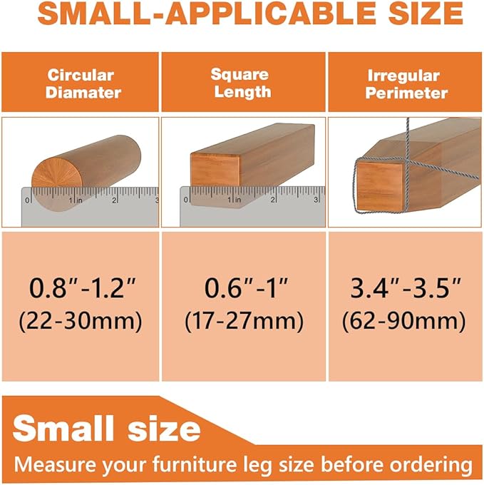 BAIPOK 36Pcs Round Chair Leg Floor Protectors - Image 3
