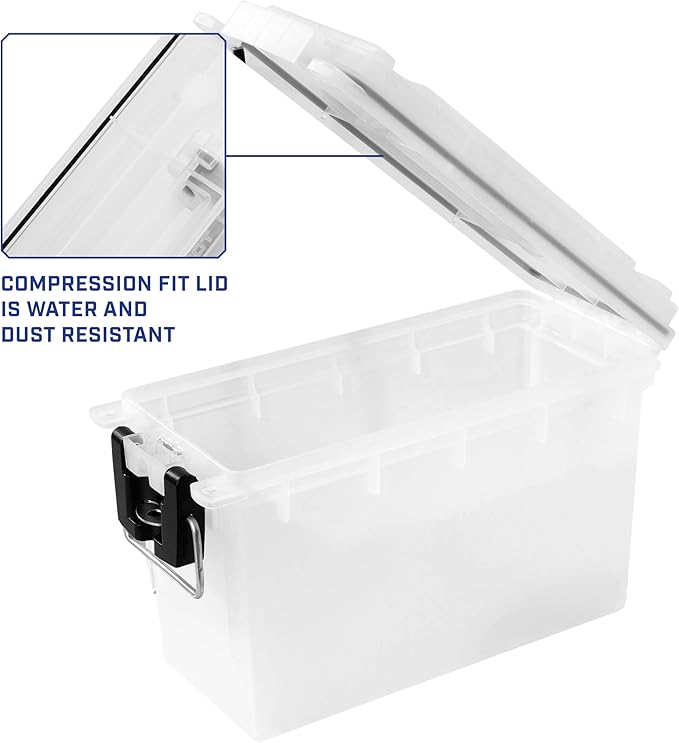 Sheffield 12635 Ammo Storage Box, Stackable .30 Cal Field Boxes, Water and Dust - Image 4