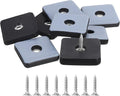 uxcell 8 Pcs Furniture Slider Pads, 1.57x1.57 Inch PTFE Square Screw-on by uxcell