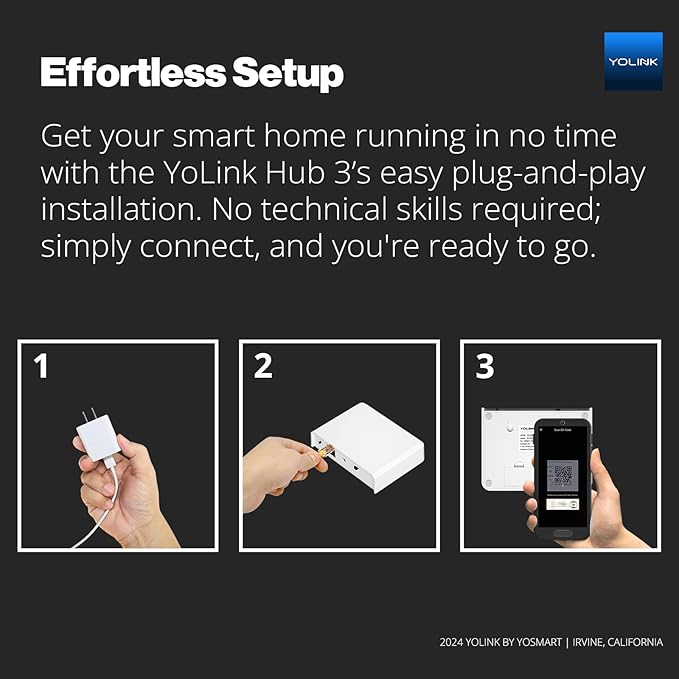 YoLink Smart Home Kit: 4G LTE Cellular Hub & Water Sensor 4-Pack, No Internet - Image 4