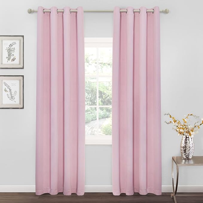 MYSKY HOME Blackout Curtains for Bedroom, Grommet Room Darkening Curtains by MYSKYHOME
