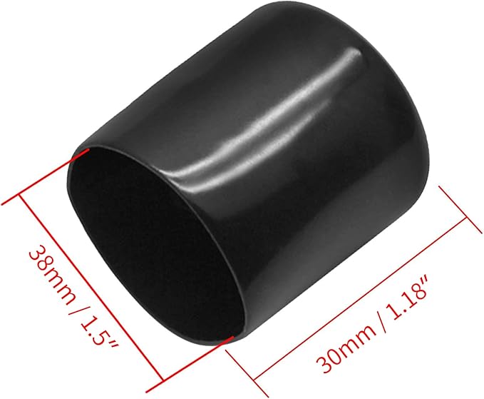 12Pcs Round Chair Leg Caps 1-1/2 Inch ID Vinyl Flexible Bolt Chair Feet Covers - Image 2