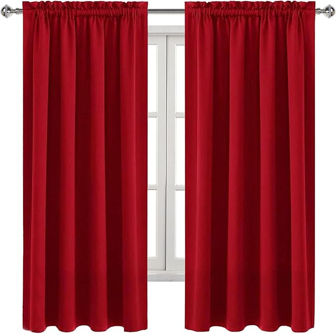 DWCN Blackout Curtains Room Darkening Thermal Insulated Bedroom Curtains Window - Image 9