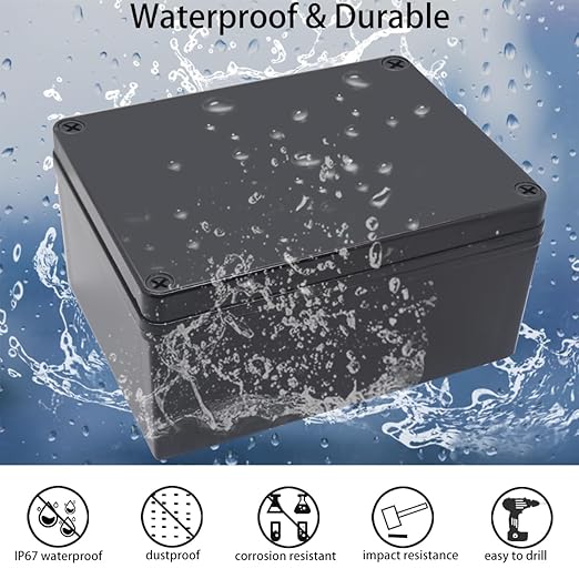 Junction Box, IP67 Waterproof ABS Black Project Box - Image 2